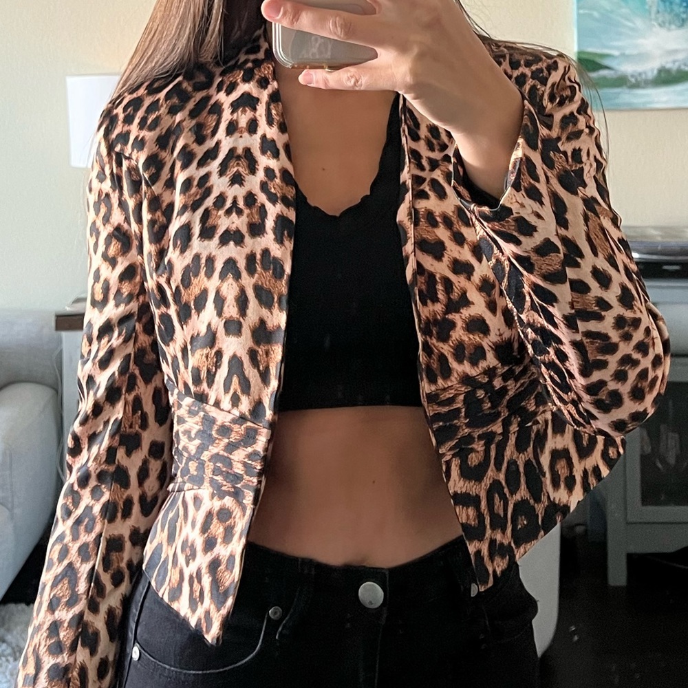 Leopard Print Blazar